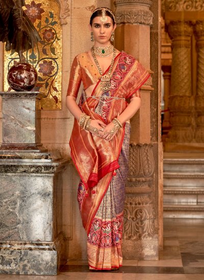 Buy the amazing Multi Coloured Designer Banarasi Saree online-Karagiri