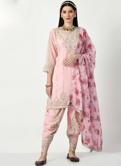 Dilettante Pink Designer Patiala Suit