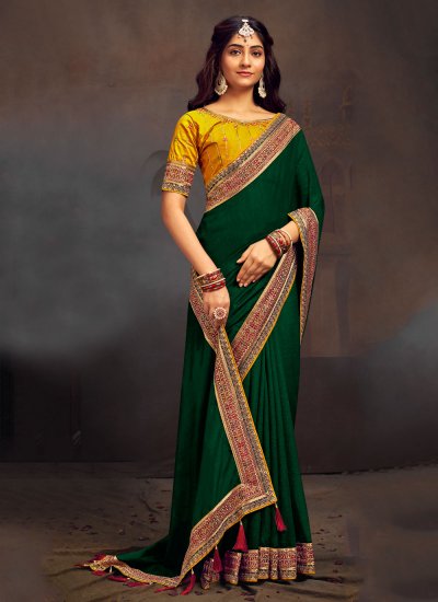 Distinctively Embroidered Classic Saree