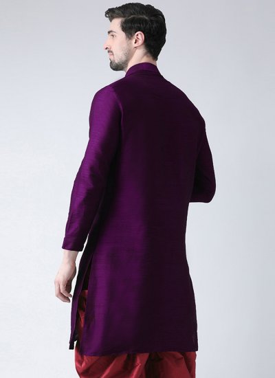 Dupion Silk Purple Angrakha