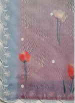 Embroidered Organza Dupatta in Multi Colour