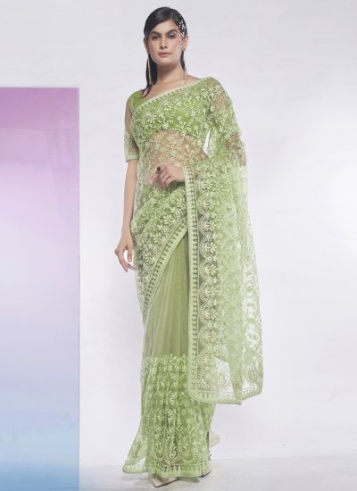 Enthralling Green Casual Trendy Saree