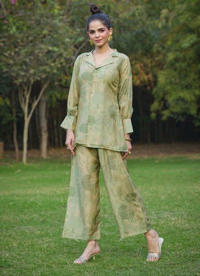 Especial Green Cotton Designer Kurti