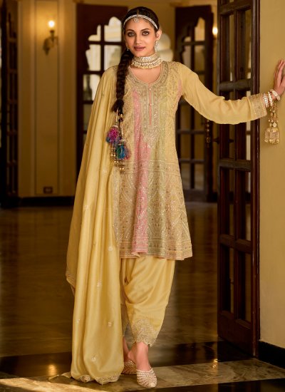 Exotic Chinon Party Readymade Salwar Suit