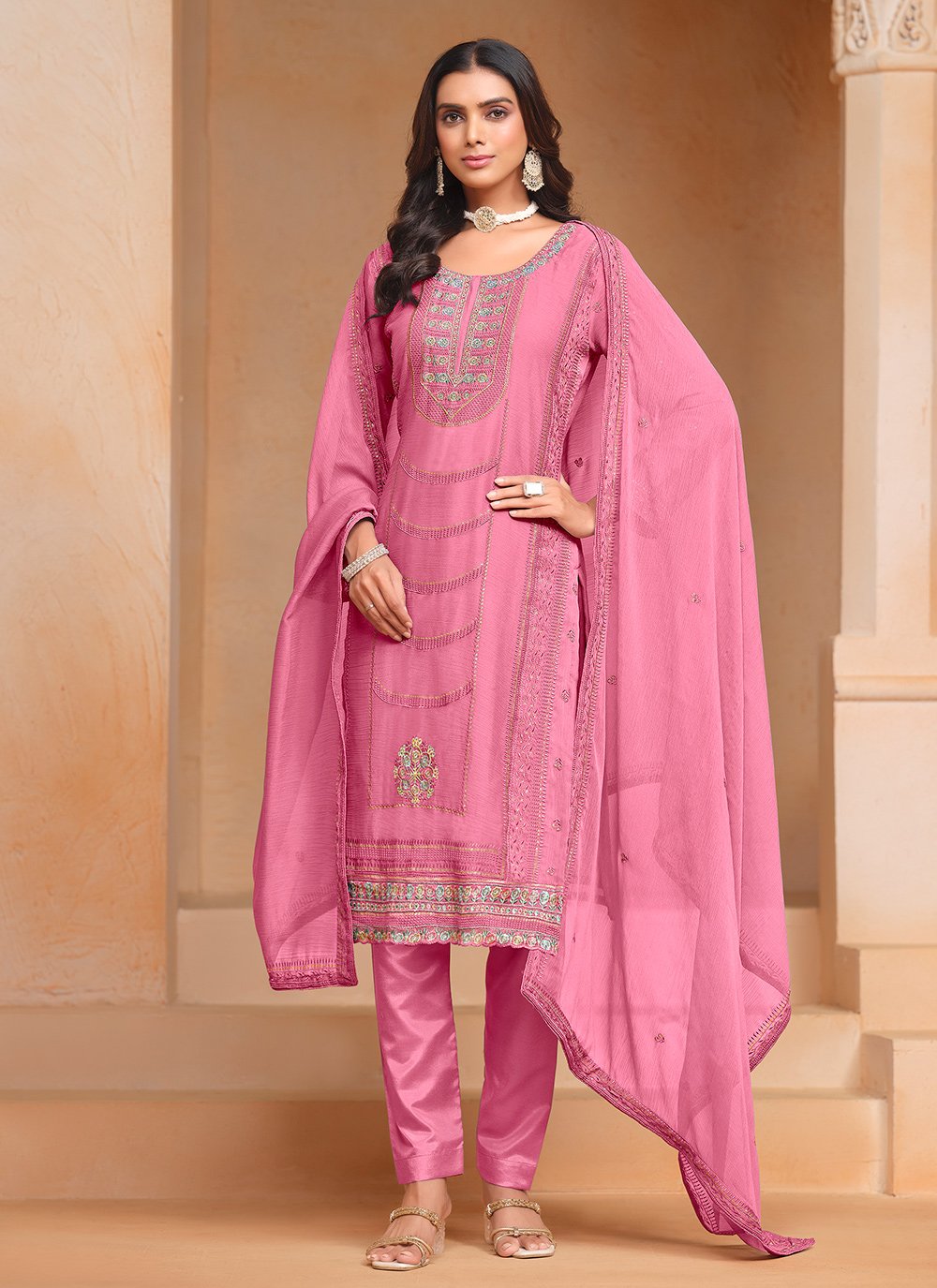 open lace back dress Ramsha Pakistani Luxury Organza Dress