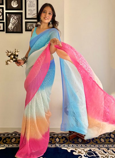 Extraordinary Multi Colour Trendy Saree