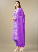 Eye-Catchy Rayon Violet Salwar Suit