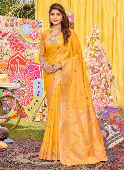 Fabulous Silk Woven Contemporary Saree