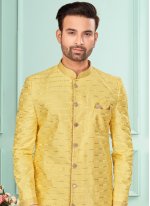 Fancy Fabric Indo Western in Yellow