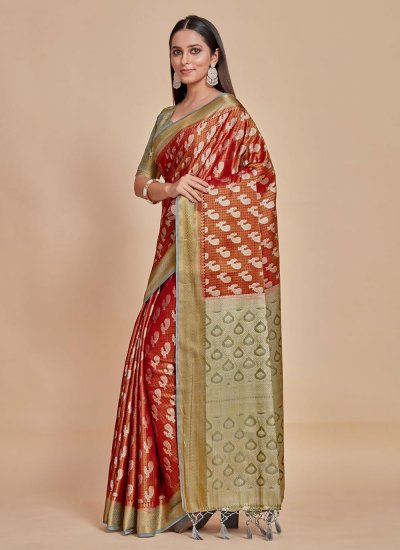 Fantastic Kanjivaram Silk Red Trendy Saree