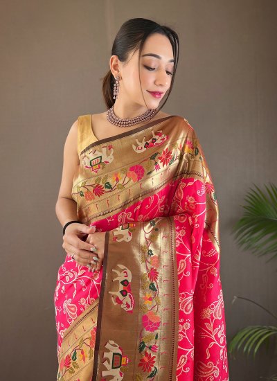 Fascinating Silk Printed Designer Traditional Saree