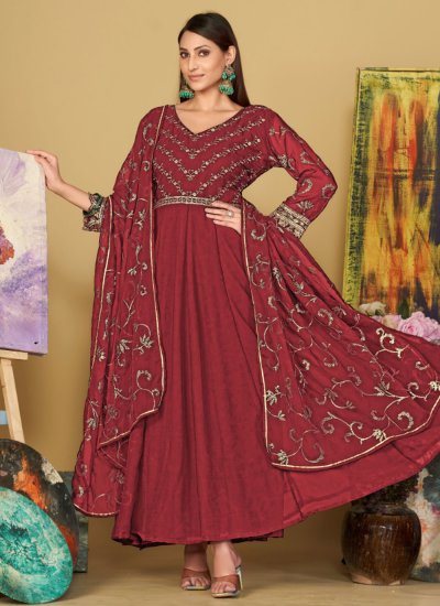 Festal Georgette Embroidered Trendy Salwar Kameez
