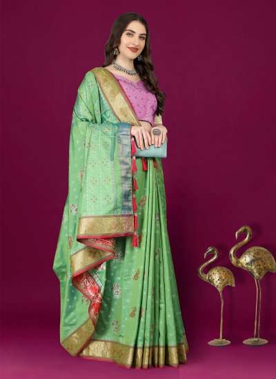 Festal Patola Silk  Weaving Contemporary Saree