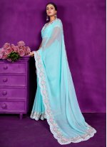 Firozi Embroidered Ceremonial Classic Saree