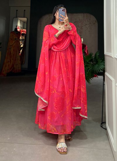 Flamboyant Meena Georgette Trendy Gown