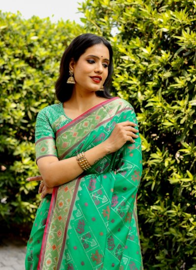 Flawless Green Classic Designer Saree