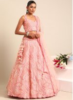 Flawless Pink Ceremonial Trendy Lehenga Choli
