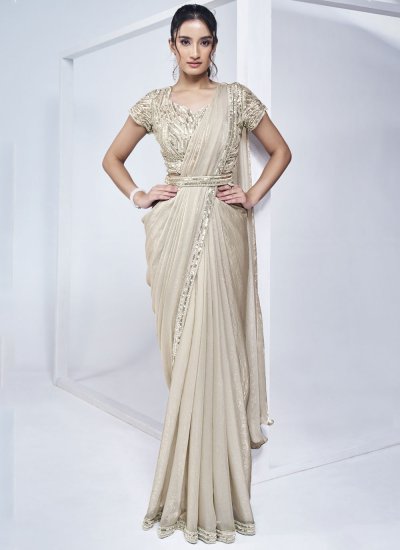 Floral Satin Silk Ceremonial Classic Saree