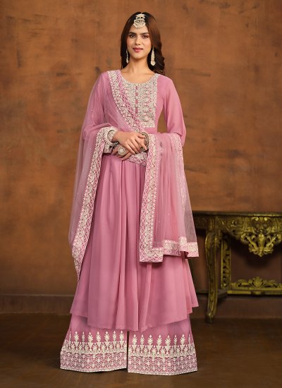 Glamorous Pink Festival Palazzo Salwar Suit