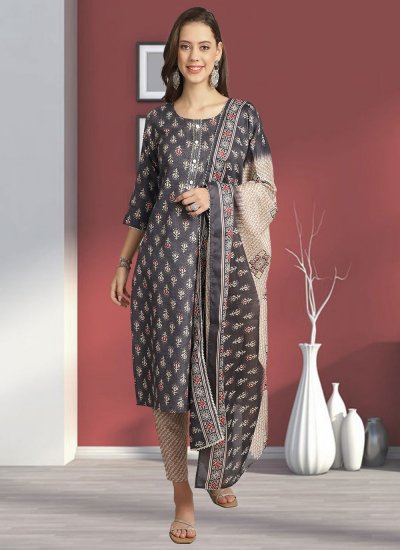 Glamorous Printed Cotton Trendy Salwar Kameez