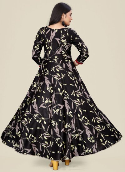 
                            Graceful Printed Festival Designer Gown