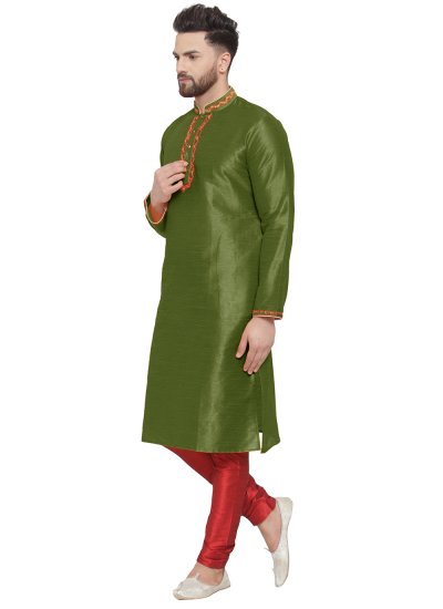 Green Color Kurta Pyjama