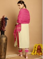 Green Embroidered Chanderi Pant Style Suit