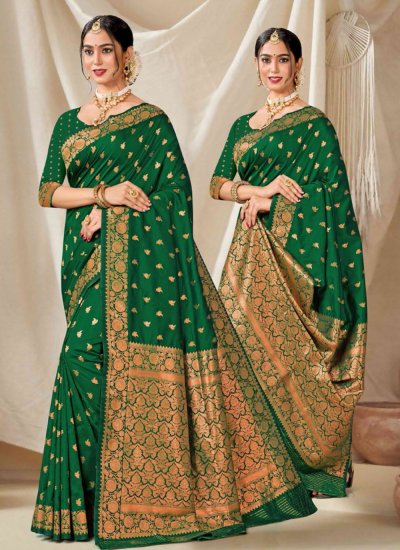 Green Festival Silk Classic Saree