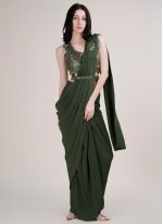 Green Imported Trendy Saree