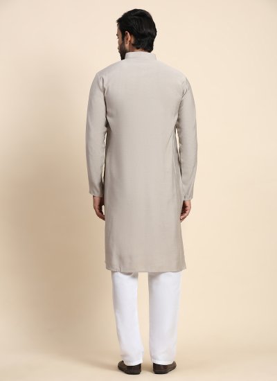 
                            Grey Rayon Party Kurta Pyjama