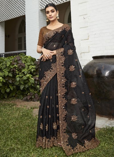 Popular Black Bandhani Saree and Black Bandhani Sari online shopping