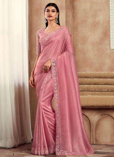 Immaculate Embroidered Silk Trendy Saree
