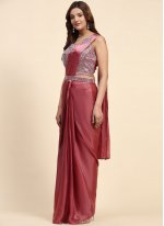 Imported Embroidered Magenta Trendy Saree