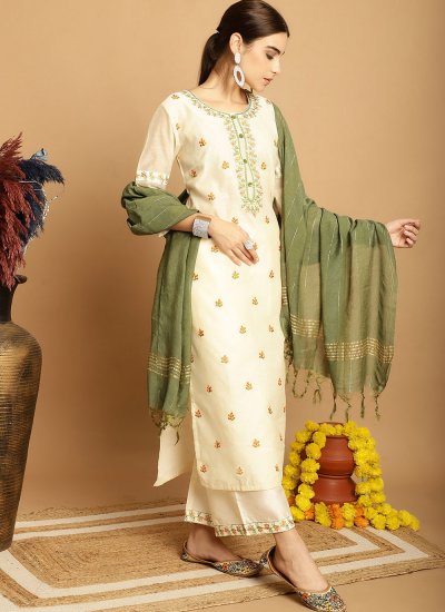 Impressive Chanderi Trendy Salwar Suit