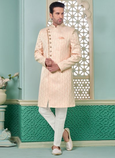 Indo Western Embroidered Imported in Peach