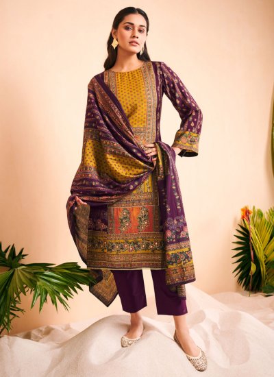 Innovative Purple Festival Trendy Salwar Suit