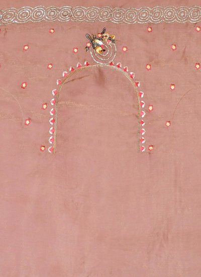 Intricate Rose Pink Ceremonial Trendy Saree