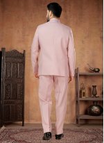 Jodhpuri Suit Buttons Rayon in Pink