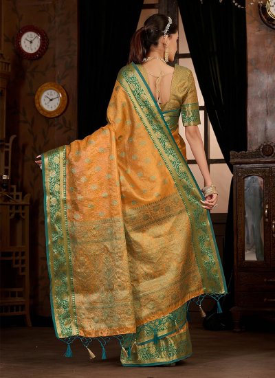 Kanjivaram Silk Gold Contemporary Saree