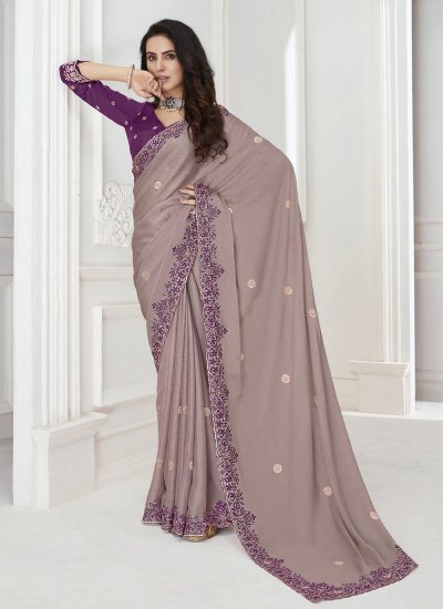 Lavender Shimmer Party Classic Saree