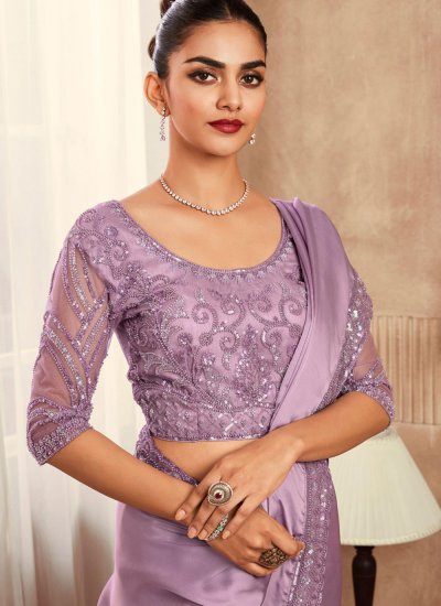 Lavender Wedding Trendy Saree