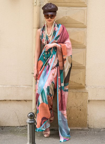 Lively Multi Colour Ceremonial Classic Saree