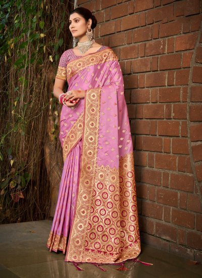 Lovable Pink Classic Designer Saree