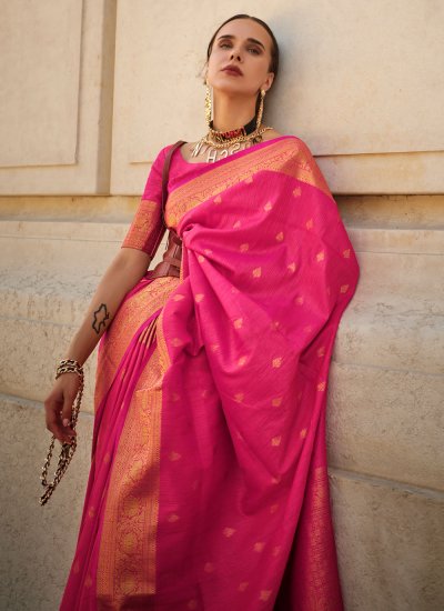 Lovable Pink Trendy Saree