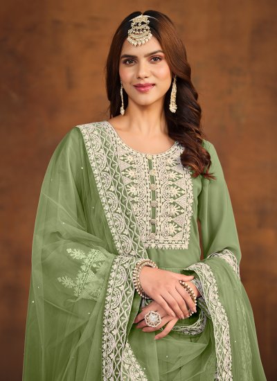 
                            Lovely Green Party Trendy Salwar Suit