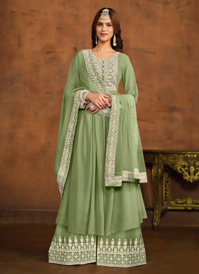 Lovely Green Party Trendy Salwar Suit