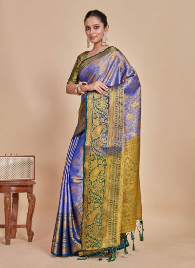 Lovely Kanjivaram Silk Woven Trendy Saree