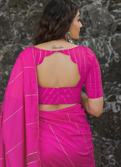 Magenta Color Trendy Saree