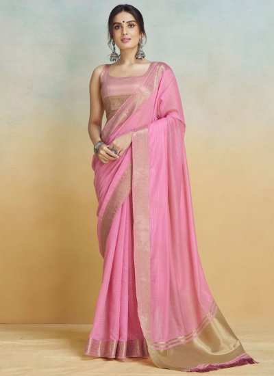 Magnificent Pink Designer Saree