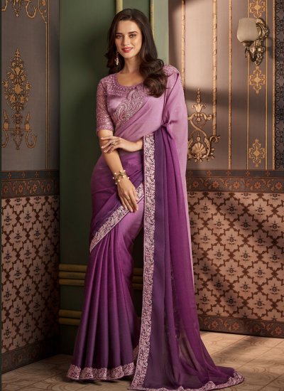 Majestic Purple Silk Shaded Saree